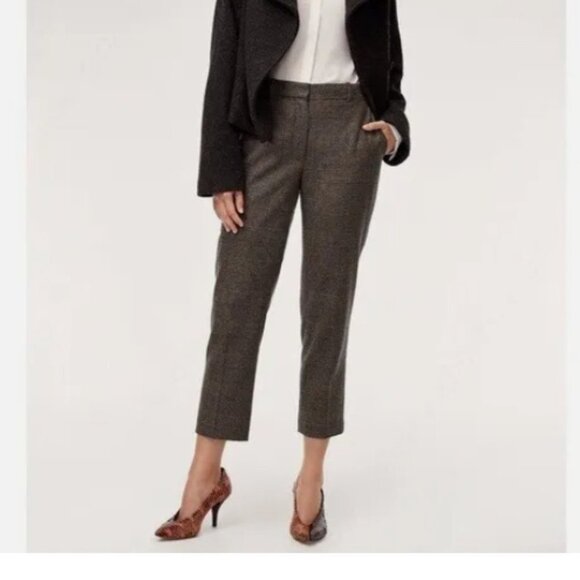 Aritzia Wilfred Grey Gimont Dress Work Pant Cashmere Wool Blend Size 4 - Picture 1 of 16